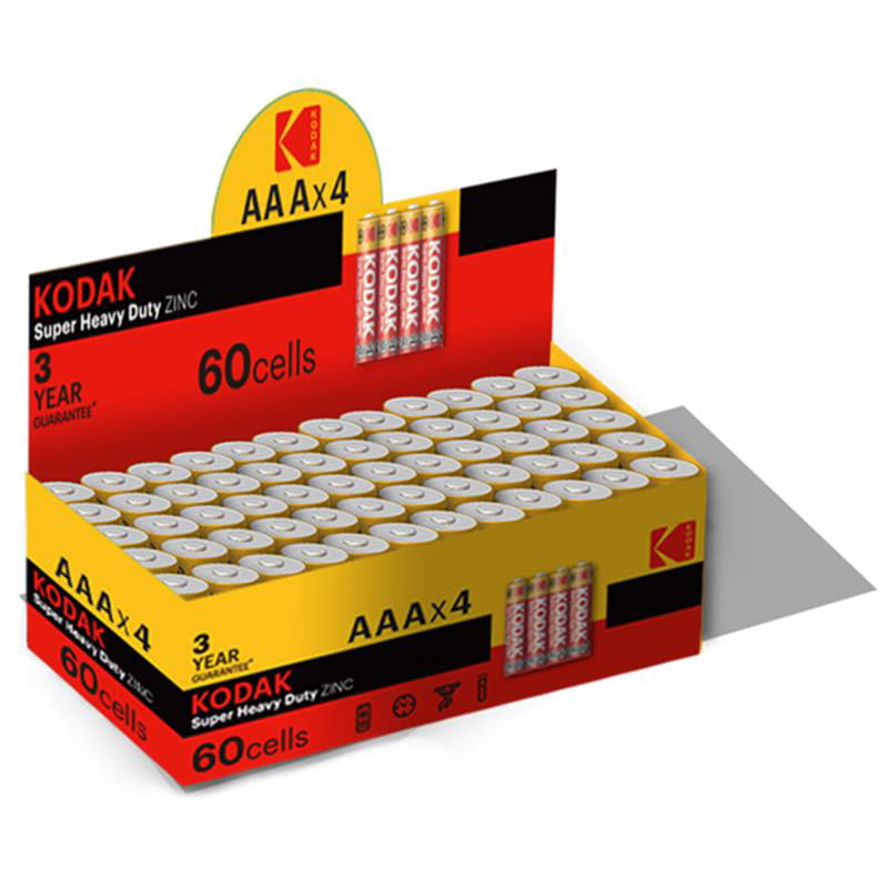 Батарейка Kodak Extra Heavy Duty AAA/R3 уп. 4шт, коробка