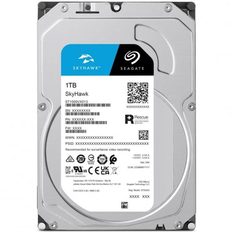 Накопичувач HDD SATA 1.0TB Seagate SkyHawk Surveillance 5400rpm 256MB (ST1000VX013)