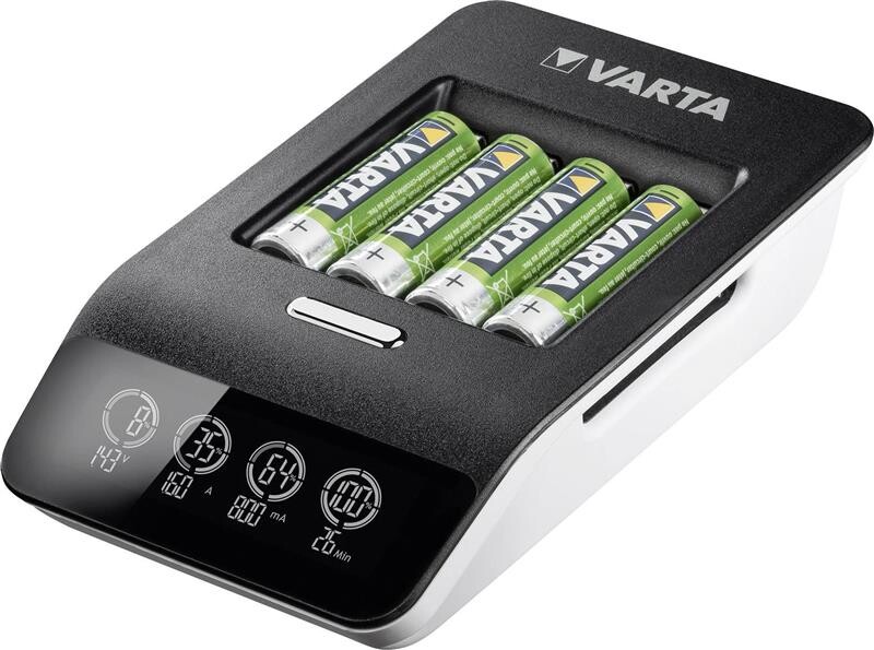Сетевое зарядное устройство Varta LCD Ultra Fast Plus Charger + 4 х Ni-Mh AA 2100 mAh (57685101441)