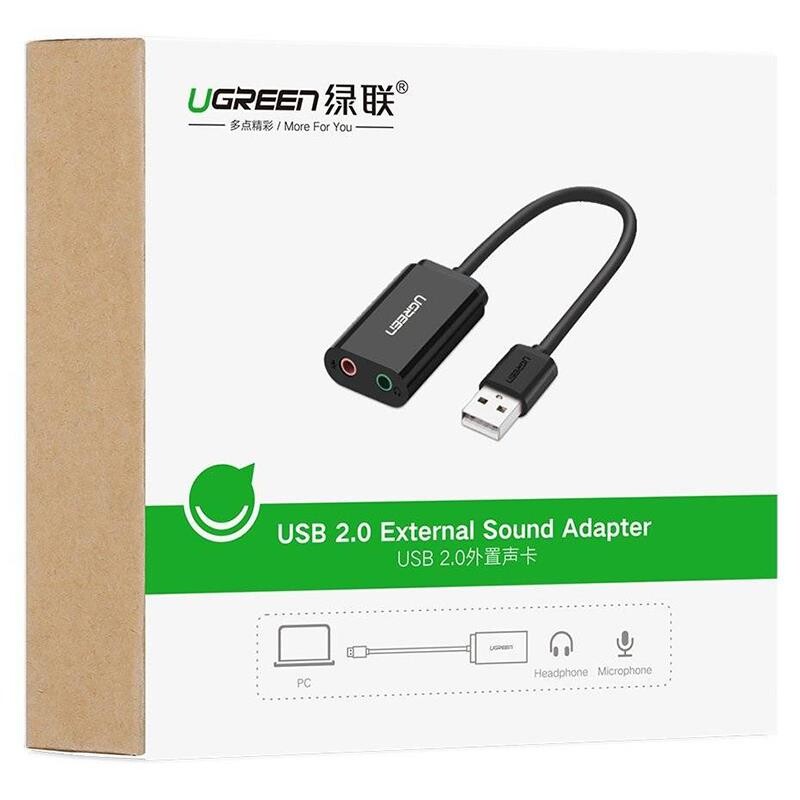 Звуковая карта Ugreen US205 Black (30724)