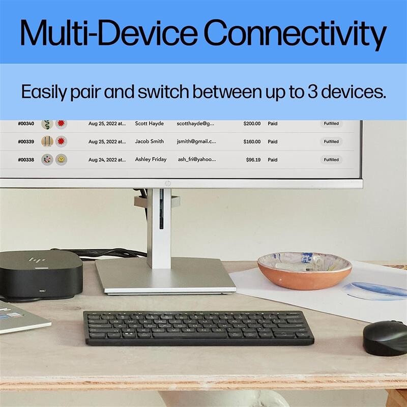 Клавиатура беспроводная HP 350 Compact Multi-Device BT Black (692S8AA)