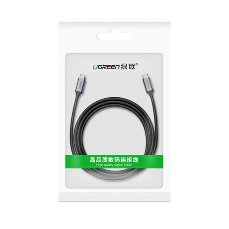 Кабель Ugreen USB Type-C - USB Type-C (M/M), 1.5 м, Gray (50751)