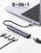 Фото - Концентратор USB Type-C Ugreen CM418 2xUSB 3.0 + HDMI + RJ45 1000M Ethernet, Gray (10919) | click.ua