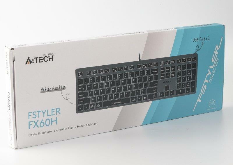 Клавиатура A4Tech Fstyler FX60H Grey White Backlit