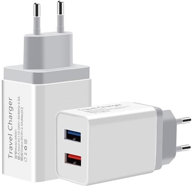 Мережевий зарядний пристрій XoKo WC-210 (2USB, 2.4A) White (WC-210-WH)