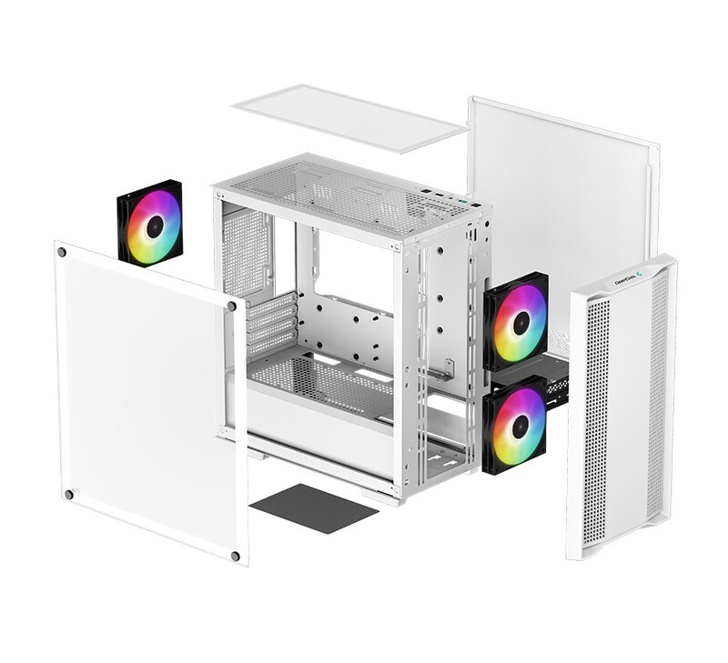 Корпус DeepCool CC360 White ARGB (R-CC360-WHAPM3-G-1) без БП