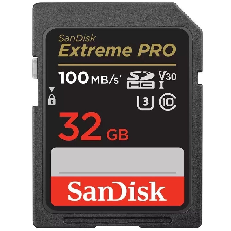 Карта памяти SDHC 32GB UHS-I/U3 Class 10 SanDisk Extreme Pro V30 R100/W90MB/s 4K (SDSDXXO-032G-GN4IN)