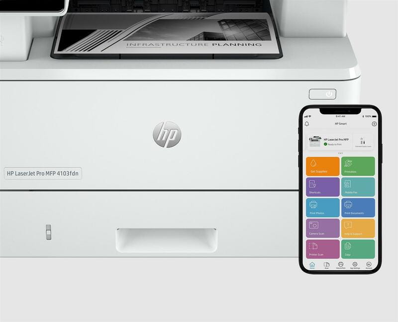 Багатофункційний пристрій А4 HP LaserJet Pro 4103fdn (2Z628A)