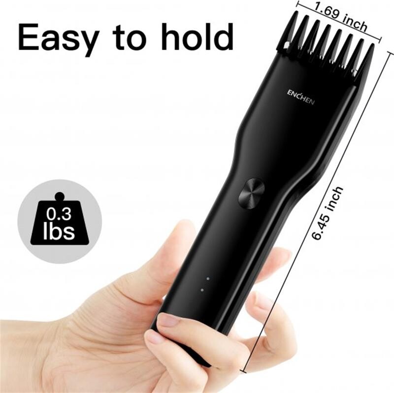 Машинка для стрижки Xiaomi Enchen Boost Black Set + Пеньюар и ножницы