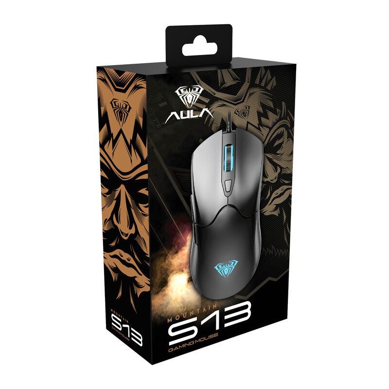 Мышь Aula S13 Wired gaming mouse with 6 keys Black (6948391213095)