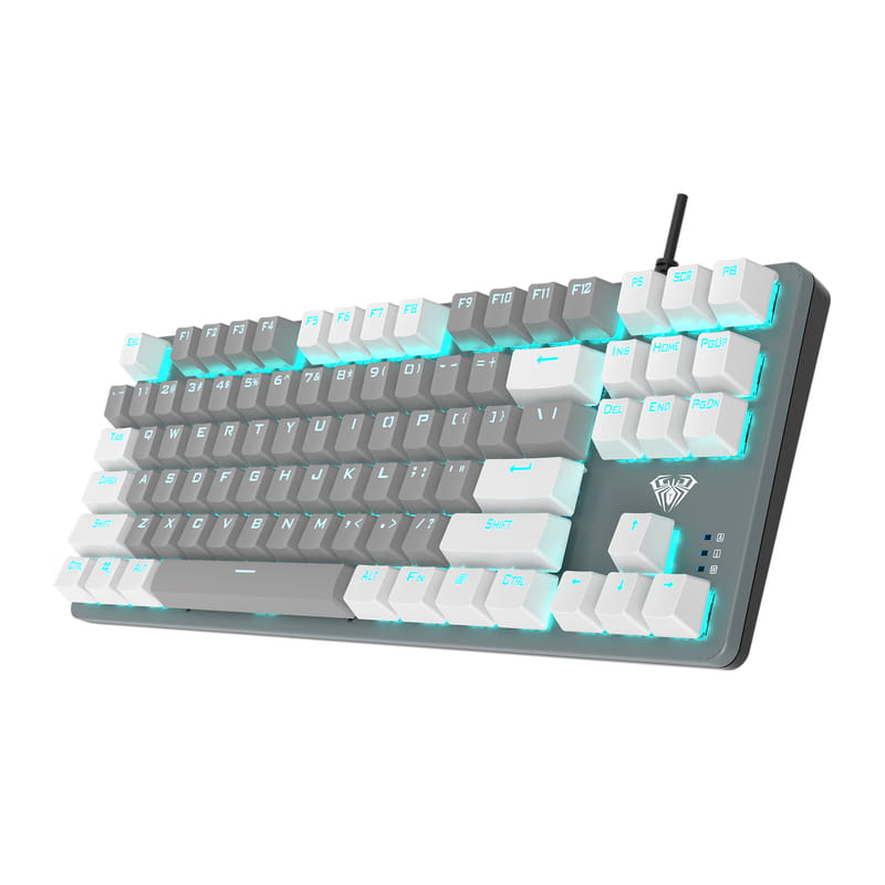 Клавиатура Aula Mechanical F3287 White/Grey Keycap KRGD Blue (6948391240688)