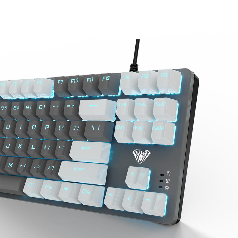 Клавиатура Aula Mechanical F3287 White/Grey Keycap KRGD Blue (6948391240688)