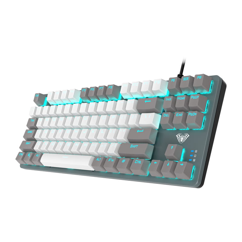Клавиатура Aula Mechanical F3287 Grey/White Keycap KRGD Blue (6948391240954)