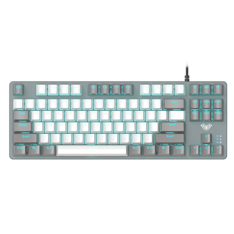Клавиатура Aula Mechanical F3287 Grey/White Keycap KRGD Blue (6948391240954)