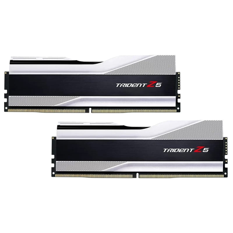 Модуль пам`ятi DDR5 2x32GB/6000 G.Skill Trident Z5 Silver (F5-6000J3238G32GX2-TZ5S)