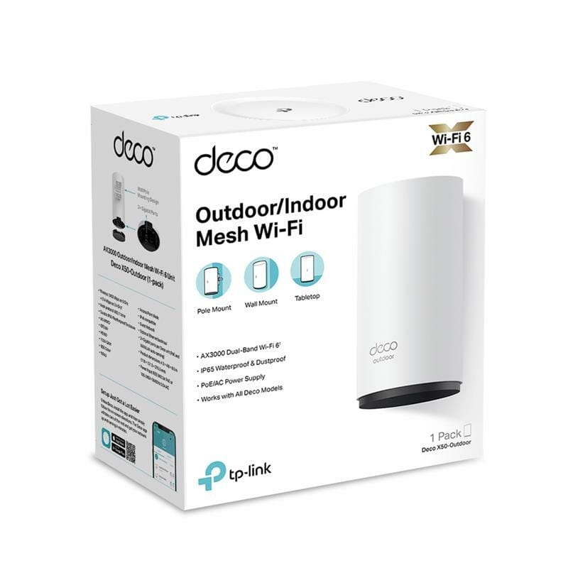 WiFi Mesh-система TP-Link Deco X50-Outdoor(1-pack)