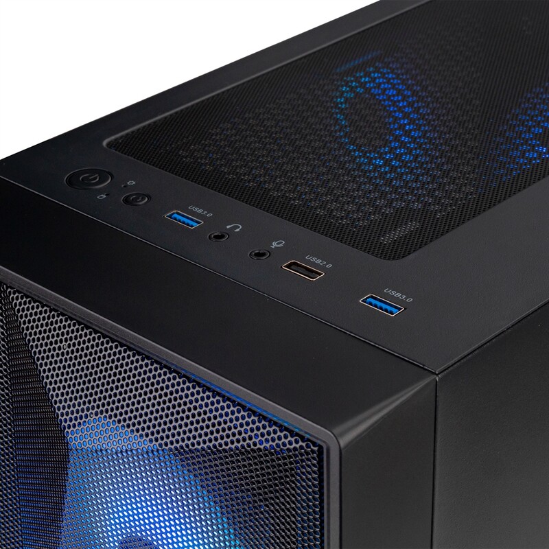 Корпус Prologix E102 Tempered Glass&Mesh Black
