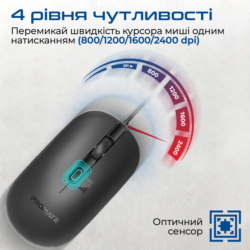 Миша Promate CM-2400 Black