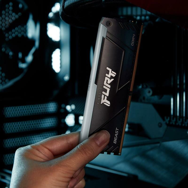 Модуль пам`ятi DDR4 2x32GB/3200 Kingston Fury Beast RGB Black (KF432C16BB2AK2/64)