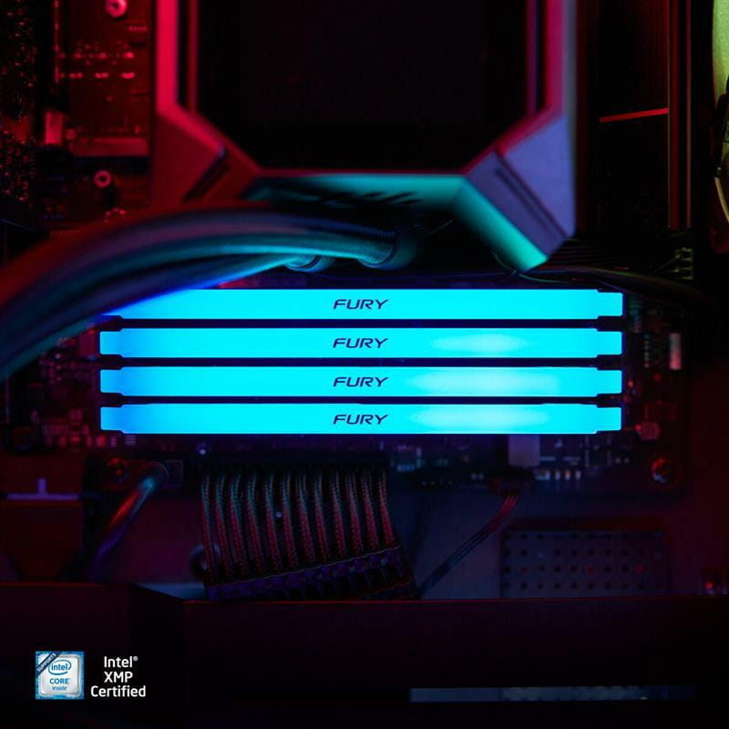 Модуль пам`ятi DDR4 2x32GB/3200 Kingston Fury Beast RGB Black (KF432C16BB2AK2/64)