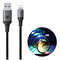 Фото - Кабель Remax RC-133i EL Luminous (Sound-Activated) USB - Lightning (M/M), 1 м Black (6954851297567) | click.ua