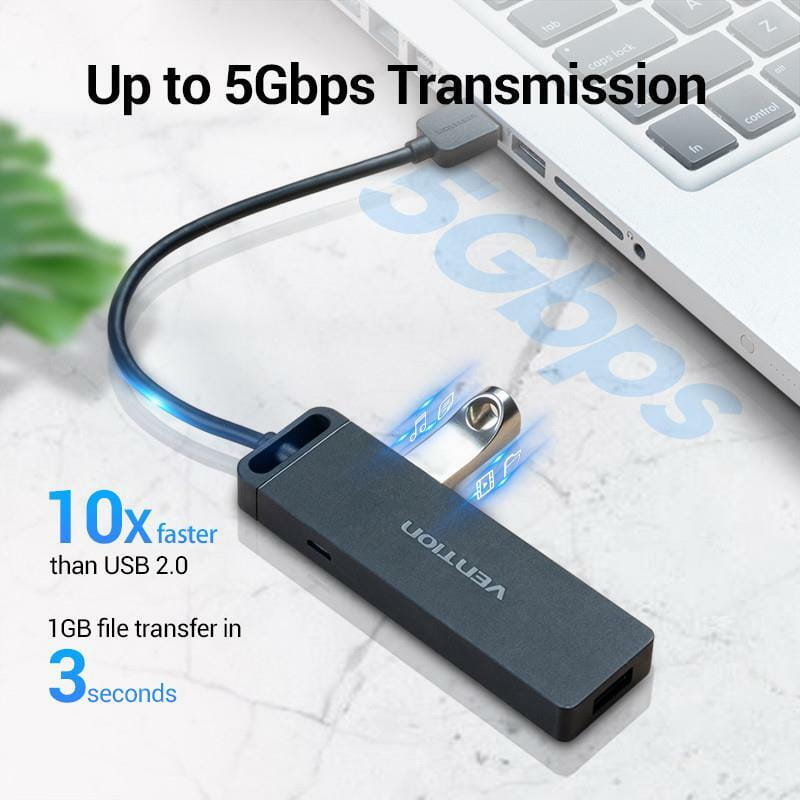 USB-хаб Vention CHLBB 4 ports Black