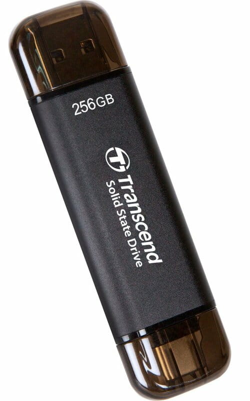 Накопитель внешний SSD USB Type-A/Type-C 256GB Transcend ESD310С Black (TS256GESD310C)