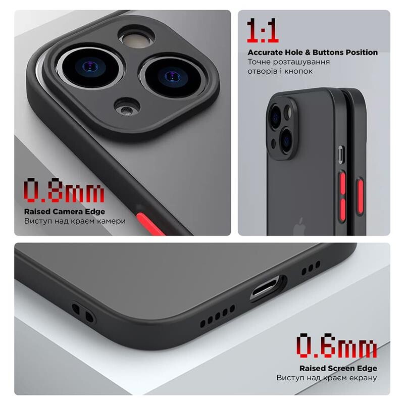 Чехол-накладка Armorstandart Frosted Matte для Xiaomi Redmi 12C Black (ARM66745)