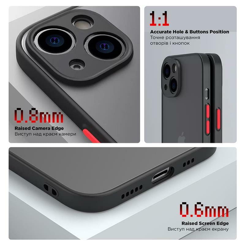 Чехол-накладка Armorstandart Frosted Matte для Xiaomi Redmi Note 12 Pro 4G Black (ARM68323)