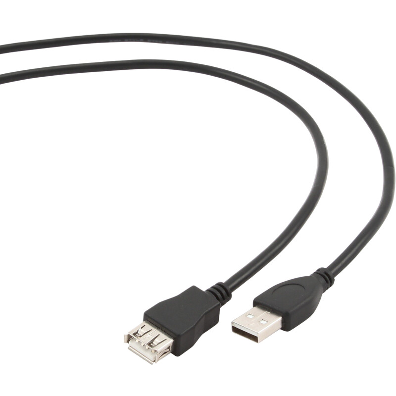 Кабель Cablexpert USB - USB V 2.0 (M/F), удлинитель, 1.8 м, черный (CCP-USB2-AMAF-6)