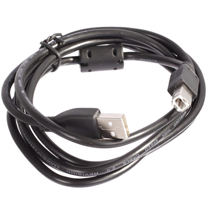 Кабель Cablexpert USB - USB Type-B V 2.0 (M/M), 1.8 м, феритовий фільтр, чорний (CCF-USB2-AMBM-6)