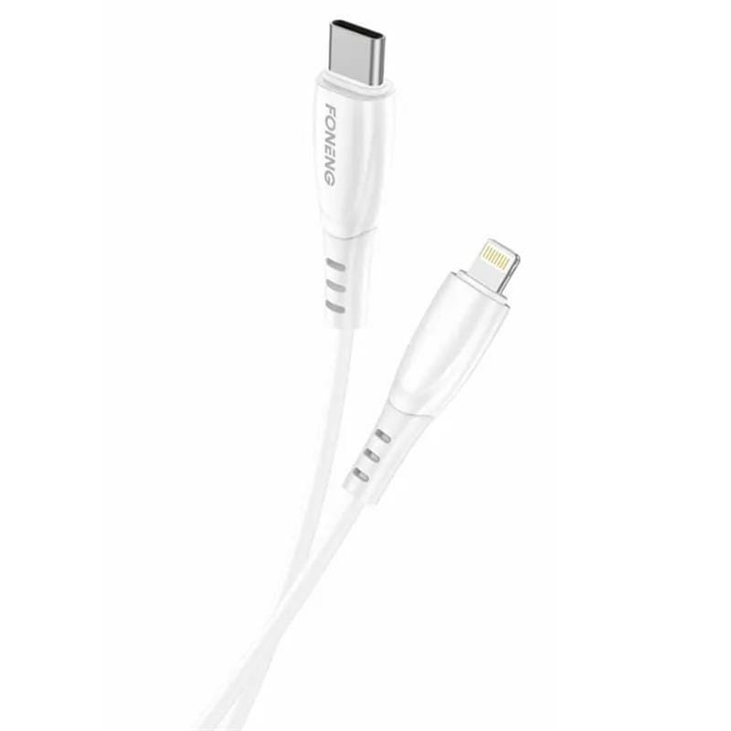 Кабель Foneng X75 USB-C - Lightning (M/M), 1 м, White (X75-CA-TCIP)