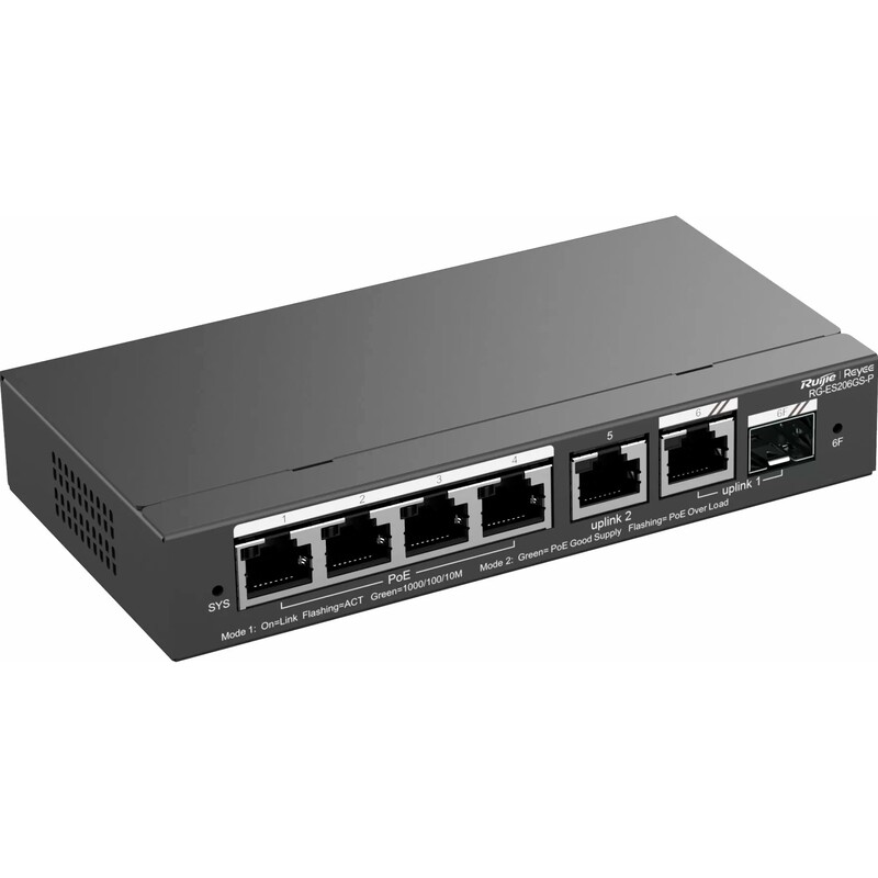 Коммутатор Ruijie Reyee RG-ES206GS-P