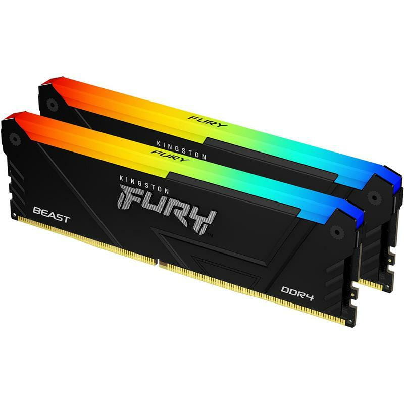 Модуль памяти DDR4 2x16GB/3600 Kingston Fury Beast RGB Black (KF436C18BB2AK2/32)