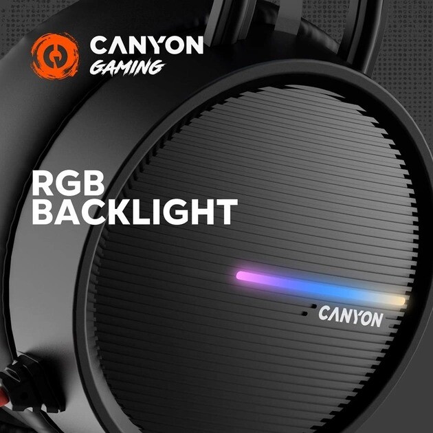 Гарнитура Canyon GH-8A Black/Orange (CND-SGHS8A)