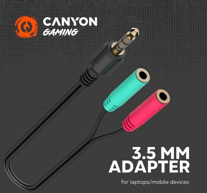 Гарнитура Canyon GH-8A Black/Orange (CND-SGHS8A)