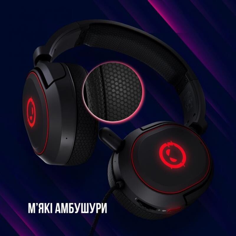 Гарнитура Canyon Lorgar Kaya 460 Gaming RGB USB Black (LRG-GHS460)