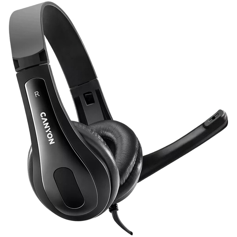 Гарнітура Canyon CHSU-1 USB Black (CNS-CHSU1B)