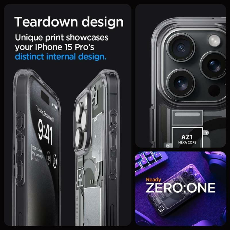 Чeхол-накладка Spigen Ultra Hybrid MagFit для Apple iPhone 15 Pro Zero One (ACS06721)