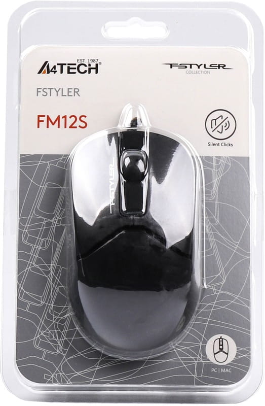 Миша A4Tech Fstyler FM12S Black