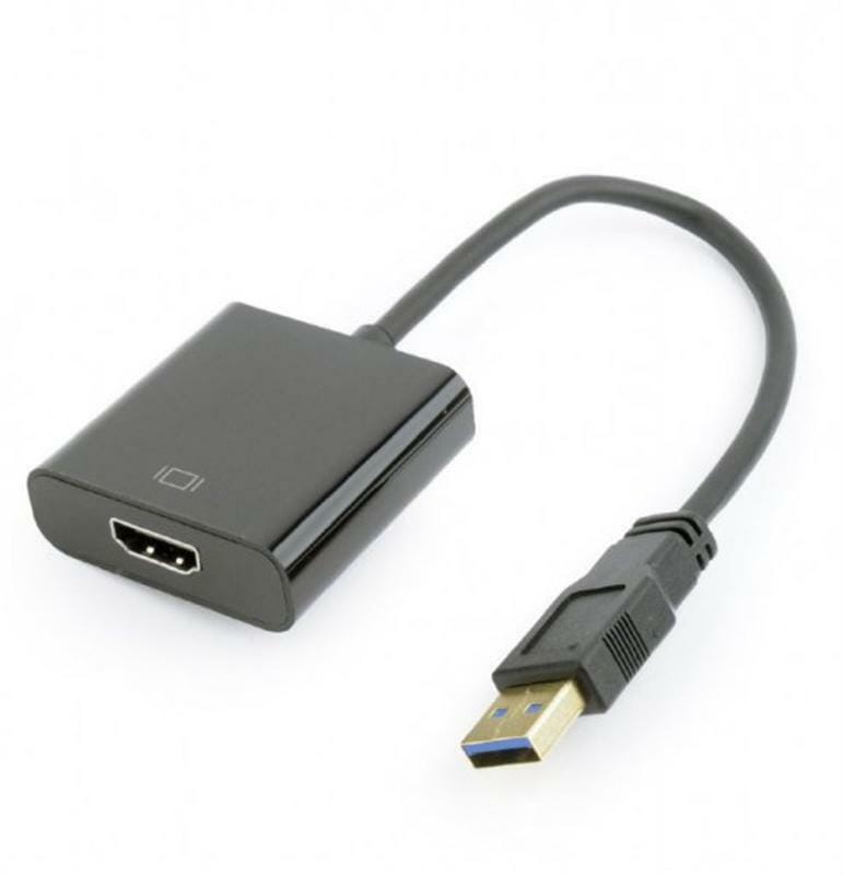 Адаптер Cablexpert (A-USB3-HDMI-02) USB3.0-HDMI, 0.15 м, черный