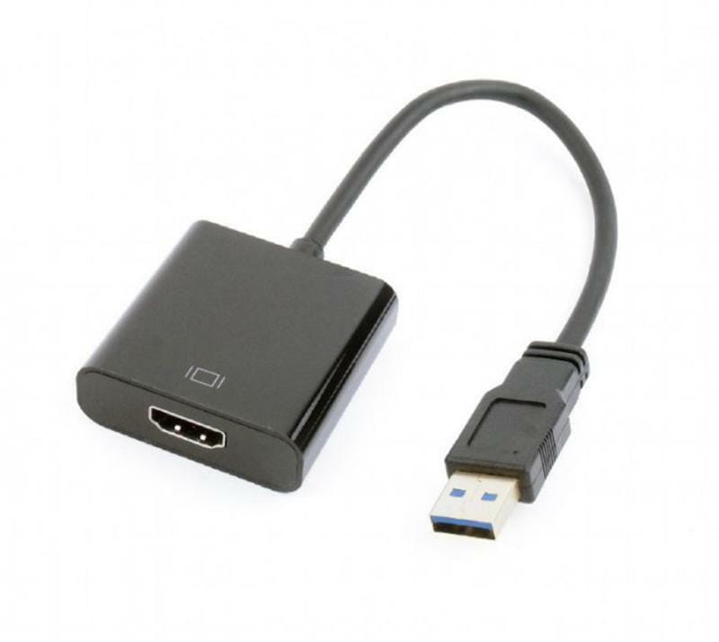 Адаптер Cablexpert (A-USB3-HDMI-02) USB3.0-HDMI, 0.15 м, черный