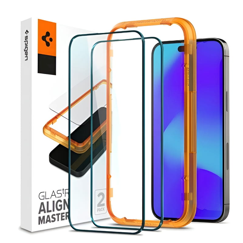 Захисне скло Spigen Glas.tR AlignMaster FC для Apple iPhone 14 Pro, Black, 2шт (AGL05216)