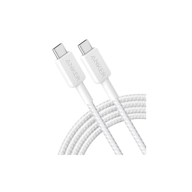 Кабель Anker 322 USB-C - USB-C, 1.8 м, White (A81F6H21)