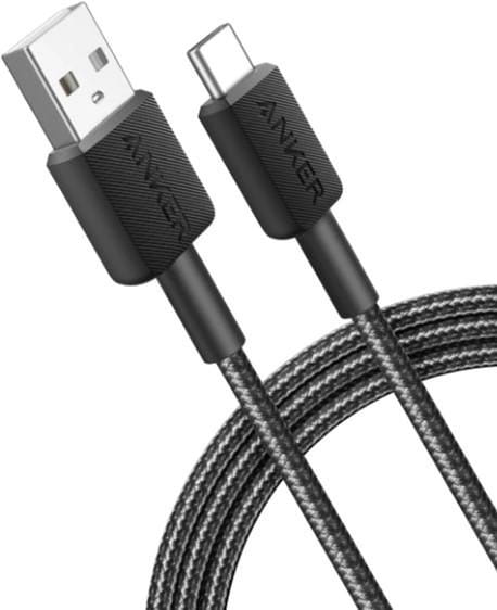Кабель Anker 322 USB-A - USB-C, 0.9 м, Black (A81H5G11)