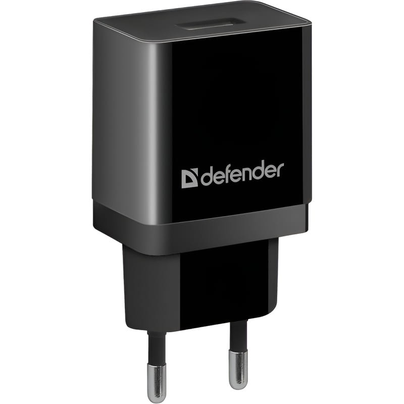 Мережевий зарядний пристрій Defender EPA-10 (1xUSB 2.1А) Black (83572)