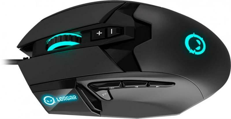 Мышь Canyon Lorgar Stricter 579 RGB LCD USB Black (LRG-GMS579)