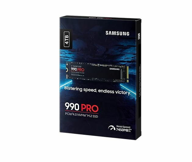 Накопичувач SSD  4ТB Samsung 990 PRO M.2 2280 PCIe 4.0 x4 NVMe V-NAND TLC (MZ-V9P4T0BW)
