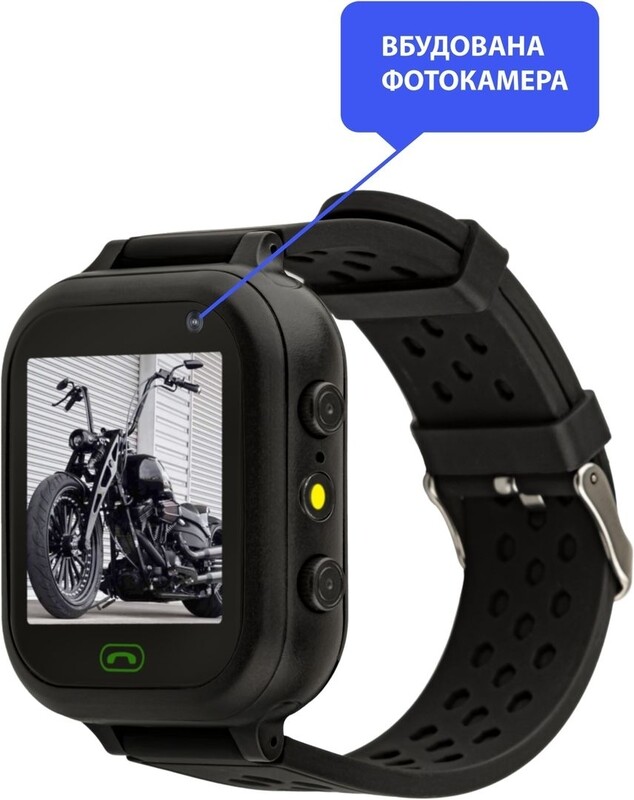 Детские смарт-часы AmiGo GO009 Camera+LED WiFi Black