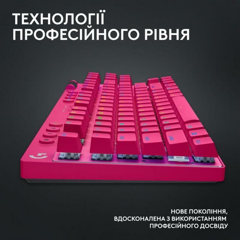 Клавиатура беспроводная Logitech G PRO X TKL Lightspeed Magenta (920-012159)
